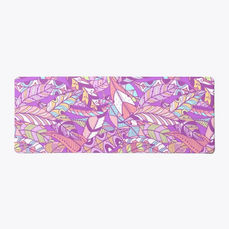 Feather Print Deskmat